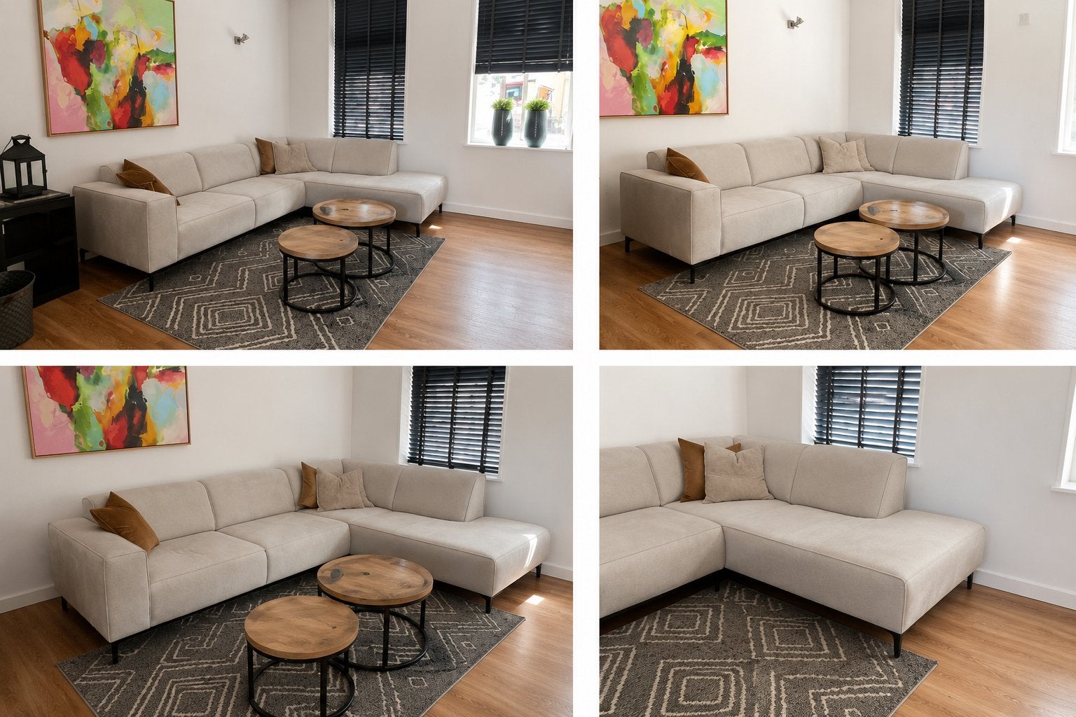 Hoekbank Nous Living, Ophalen, 250 tot 300 cm, Gebruikt, 100 tot 125 cm