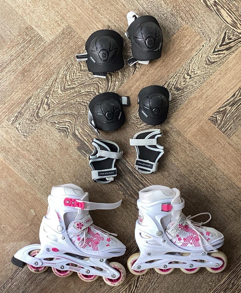 Roces Jokey 3.0 kinder skates (34-37) met beschermset, Kinderen, Roces, Ophalen of Verzenden, Inline skates 4 wielen