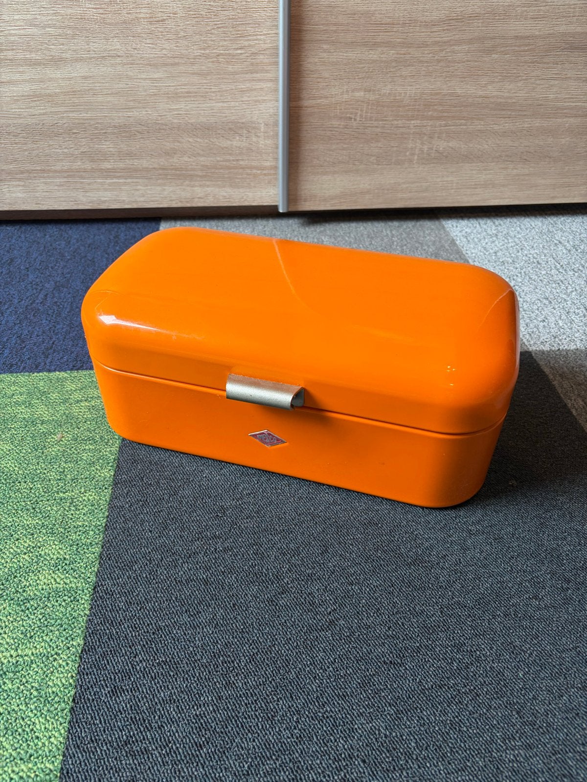 Wesco Broodtrommel - Oranje - Zo goed als nieuw, Huis en Inrichting, Ophalen of Verzenden, Zo goed als nieuw, Metaal, Broodtrommel