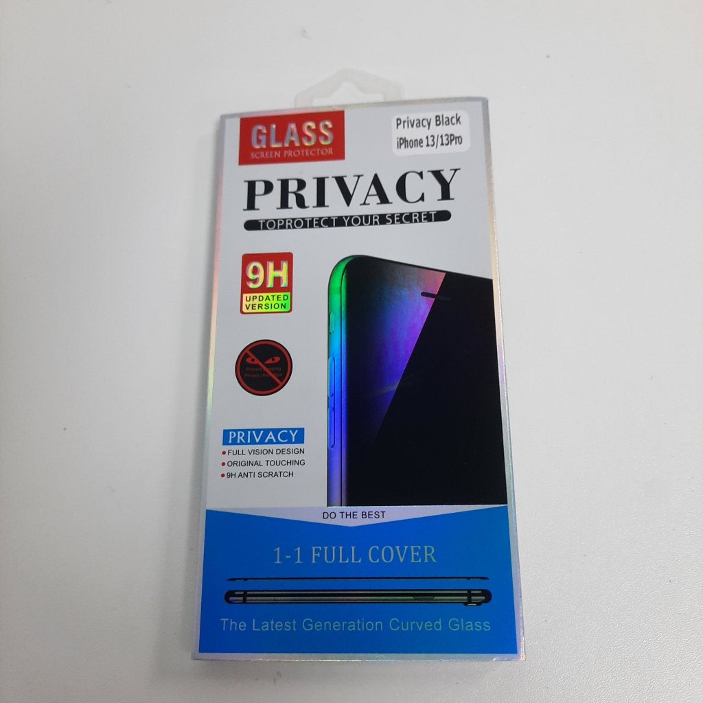 Glass Screenprotector Privacy Black voor Iphone 13/13 Pro, Telecommunicatie, Mobiele telefoons | Hoesjes en Frontjes | Apple iPhone