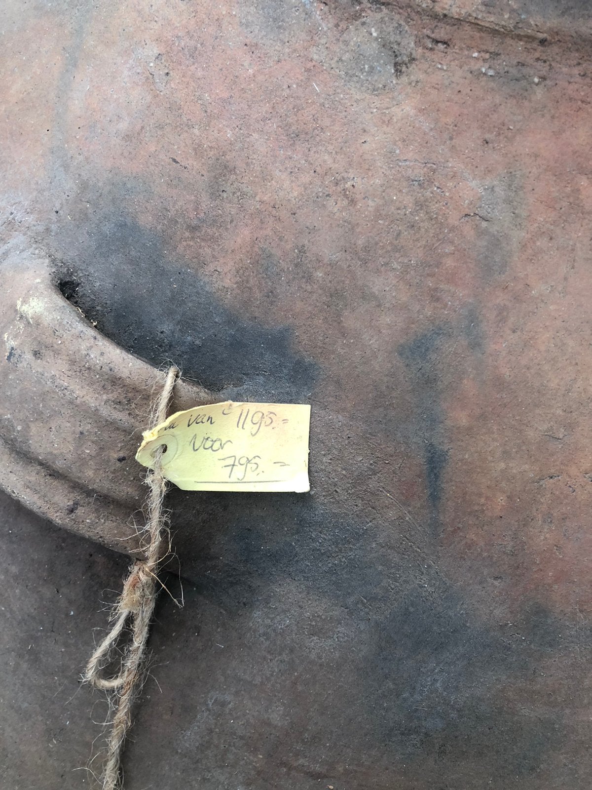 Antieke terracotta olijfpot - 1m hoog en breed, Ophalen of Verzenden