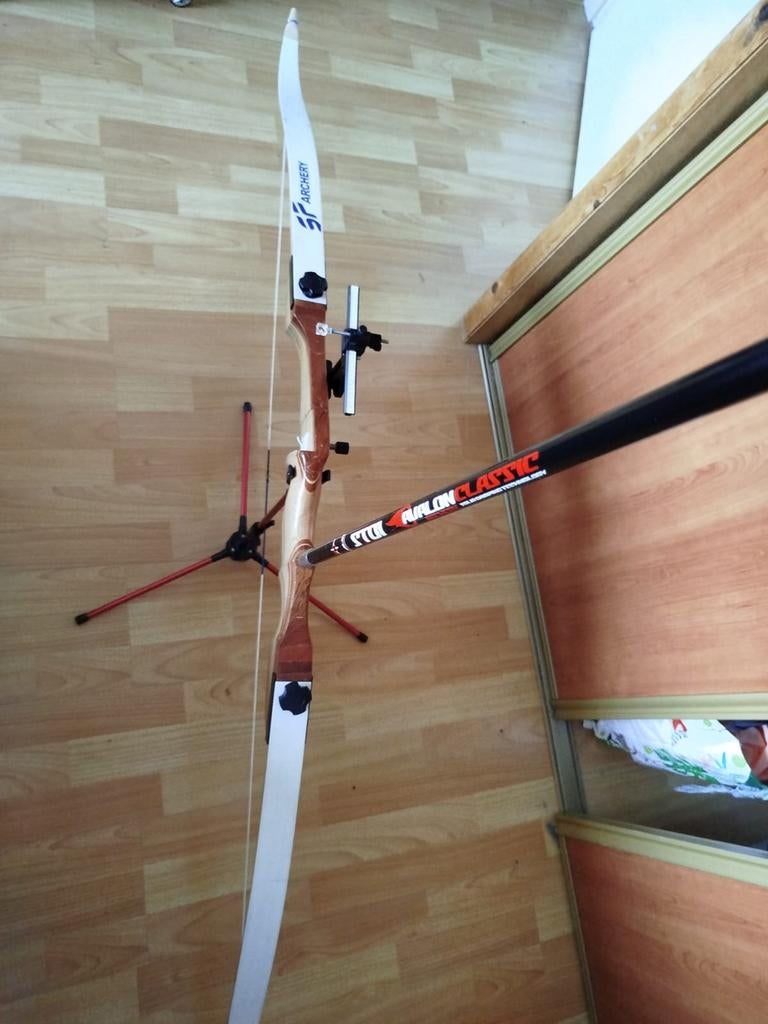 Complete linkshandige recurveboog set - SF Archery, Sport en Fitness, Handboogschieten, Ophalen, Gebruikt, Recurveboog
