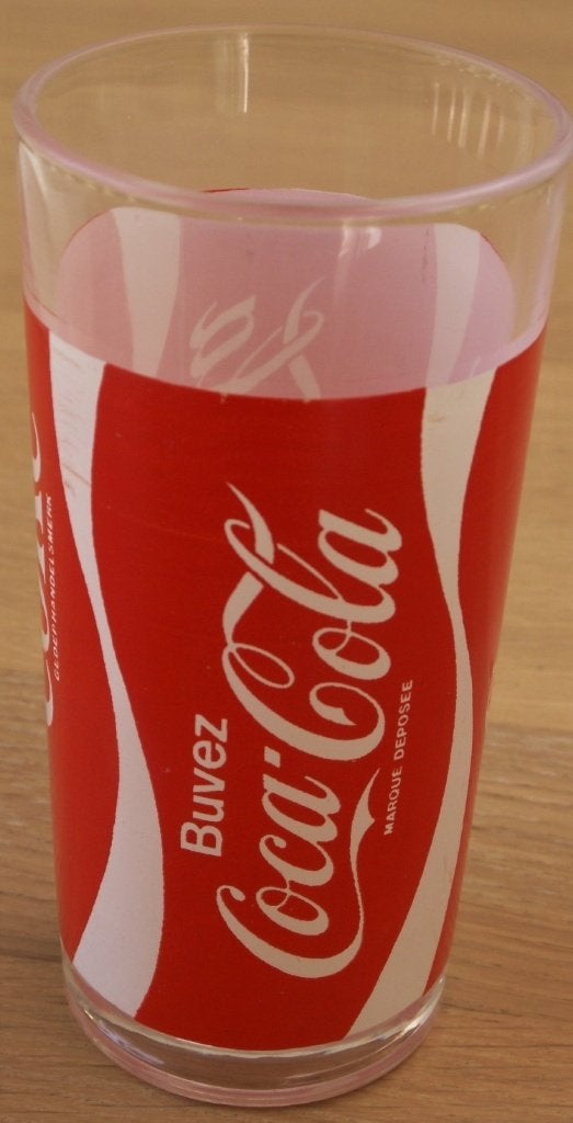 Coca cola glas viertalig met holle bodem Coca-Cola Coke, Ophalen of Verzenden, Nieuw, Bierglas