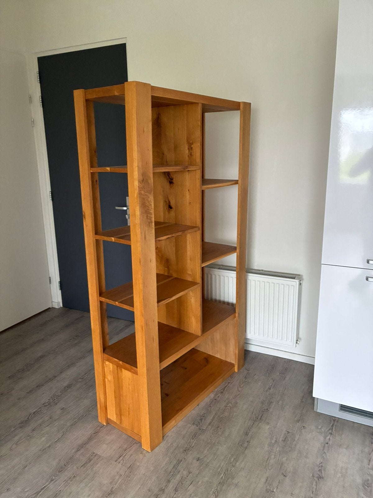 Eiken vakkenkast 180x100x39,5 cm, Huis en Inrichting, Kasten | Boekenkasten, Ophalen, Met plank(en), Gebruikt, Eikenhout