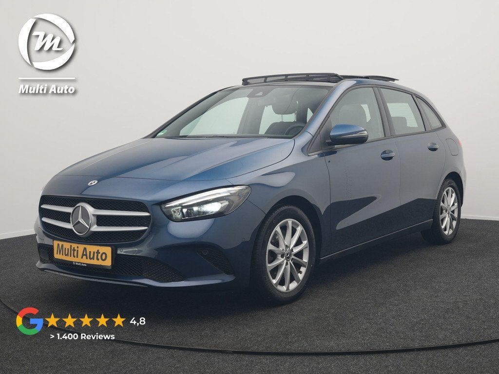 Mercedes-Benz B-Klasse 250 e PHEV 218pk Dealer O.H | Panodak, Auto's, Mercedes-Benz, Zwart, 4 cilinders, Blauw, Leder en Stof