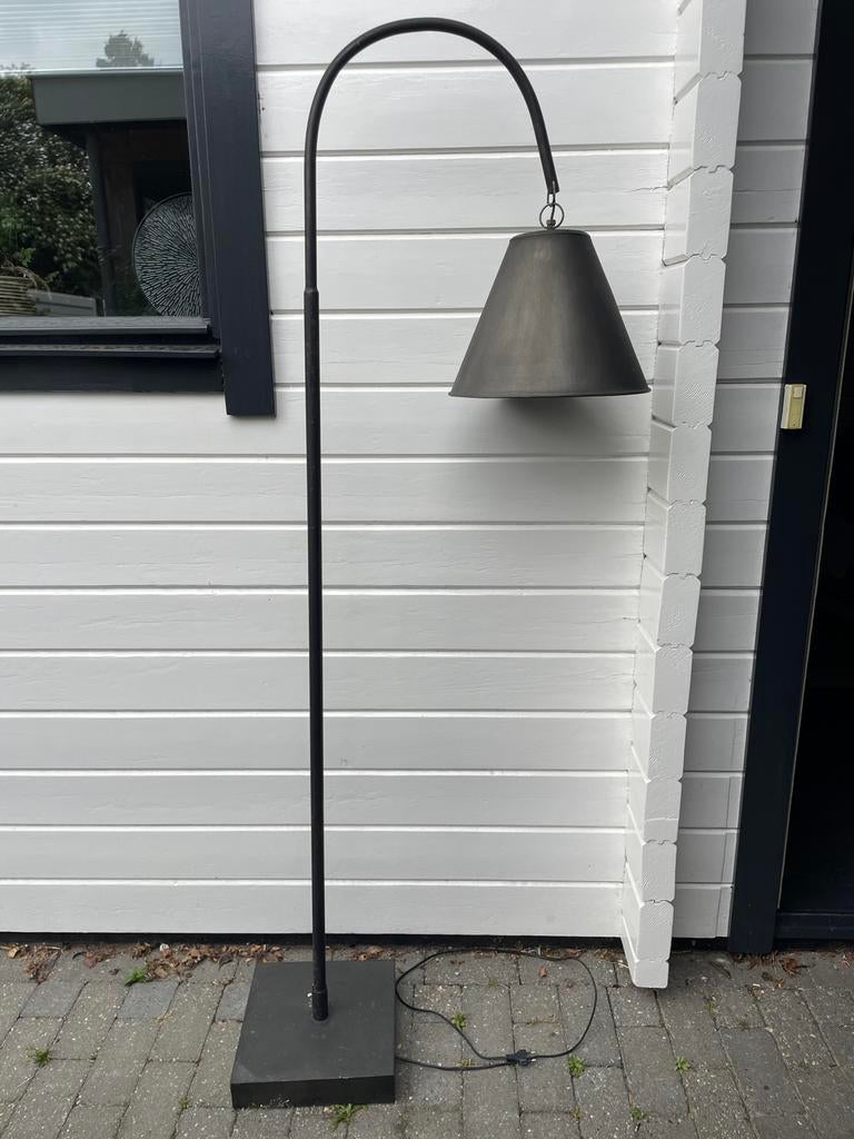 Staande metalen hanglamp - 185cm hoog, Ø 34cm, Ophalen, Gebruikt, Metaal, 150 tot 200 cm
