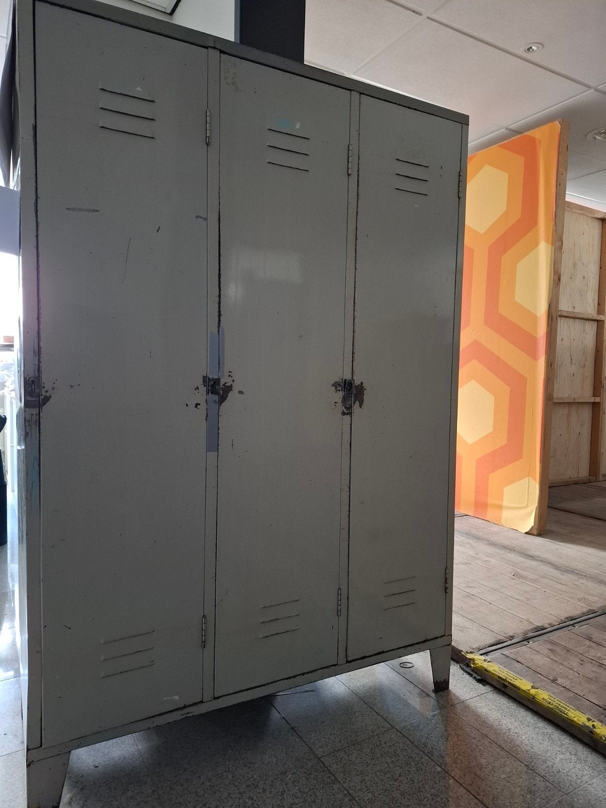 Vintage Lockerkast - 123x180x50 cm, Huis en Inrichting, Ophalen, Gebruikt, Industrieel, Vintage