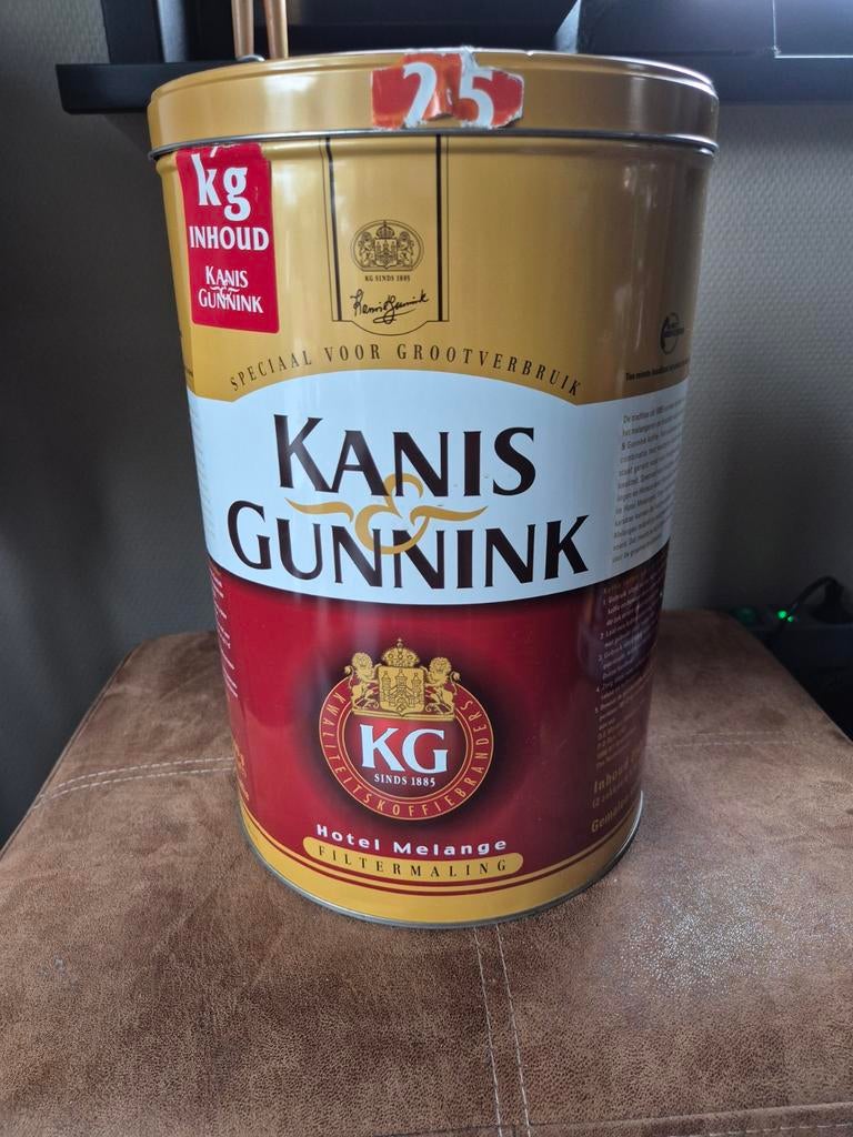 Groot kanis en gunnink blik, Verzamelen, Blikken, Ophalen of Verzenden, Gebruikt, Overige