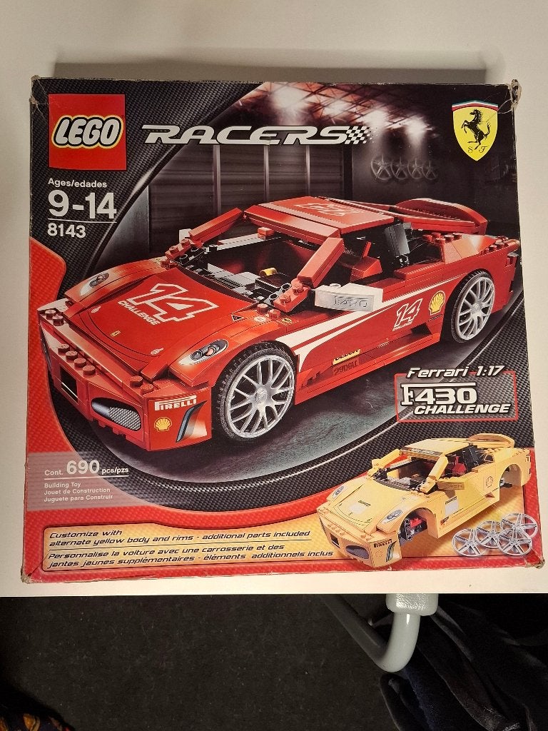 8143 Lego Racers 1:17 Ferrari F430 Challenge, Gebruikt, Lego, Compleet, Ophalen of Verzenden