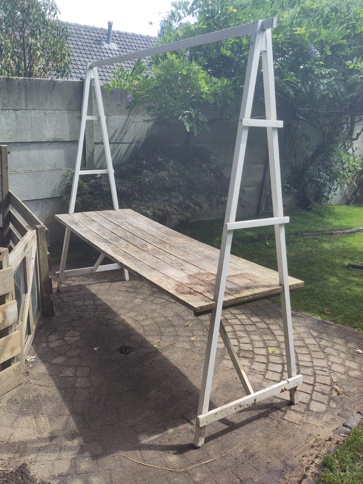 Houten Tuintafel, Tuin en Terras, Tuintafels, Ophalen, Rechthoekig, Hout
