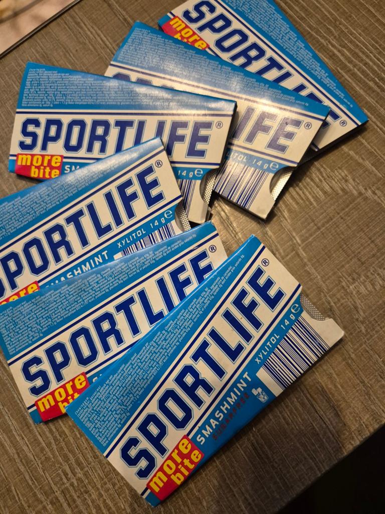 6 pakjes sportlife smashmint kauwgom, Ophalen of Verzenden