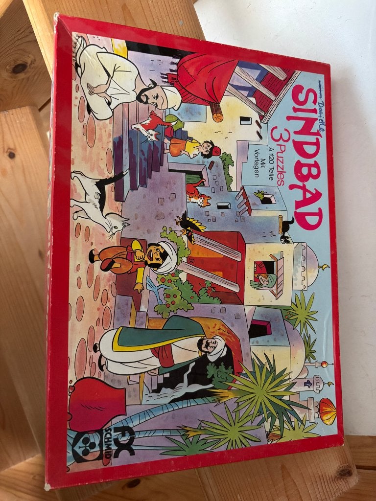 3 Puzzels Sindbad, Ophalen, Meer dan 50 stukjes, Gebruikt, 4 tot 6 jaar