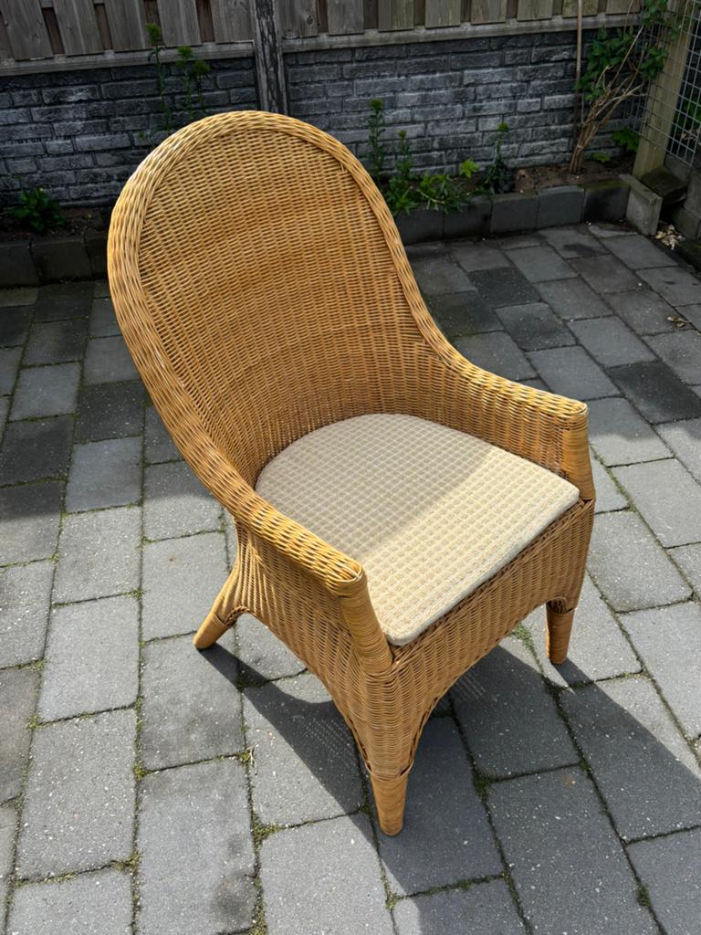 4 Mooie stevige rieten stoelen, Ophalen, Overige kleuren, Riet of Rotan, Zo goed als nieuw