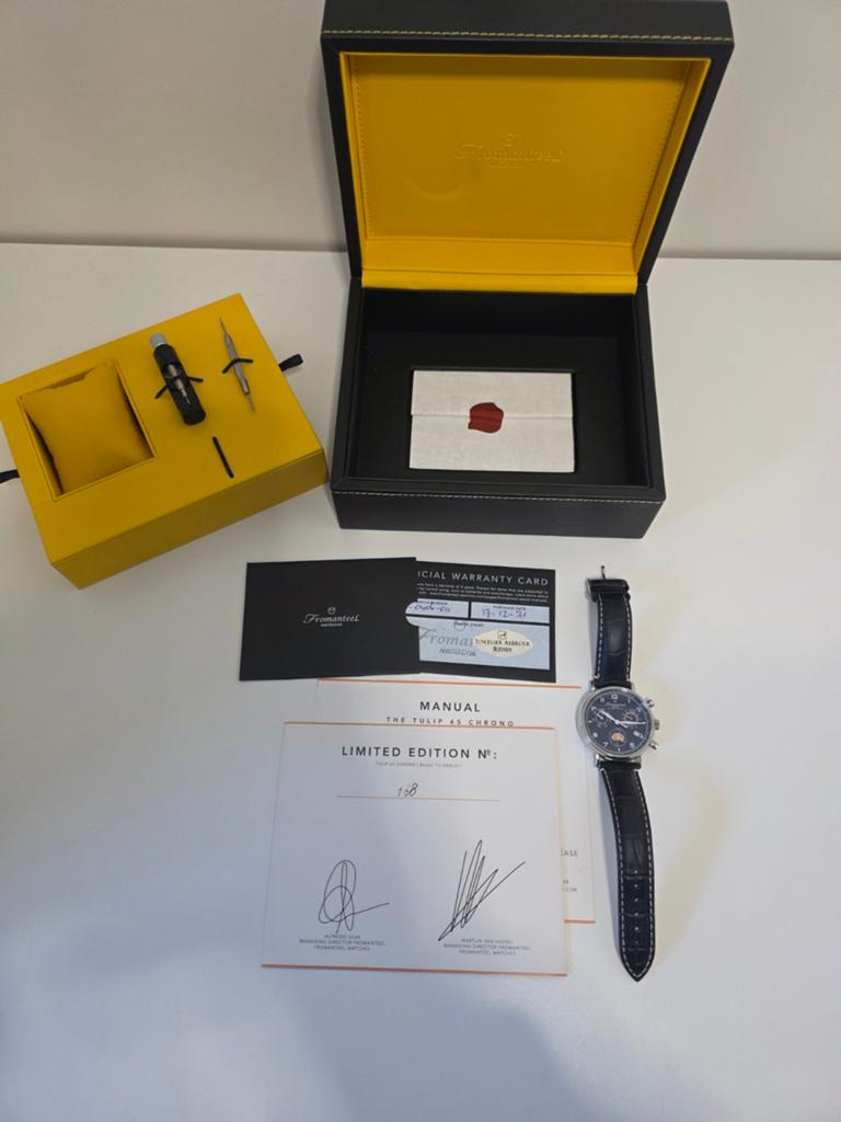 Fromanteel Tulp 65 Chrono - Model TU-0406-011 Tulpen Rallye, Ophalen of Verzenden, Zo goed als nieuw, Overige merken