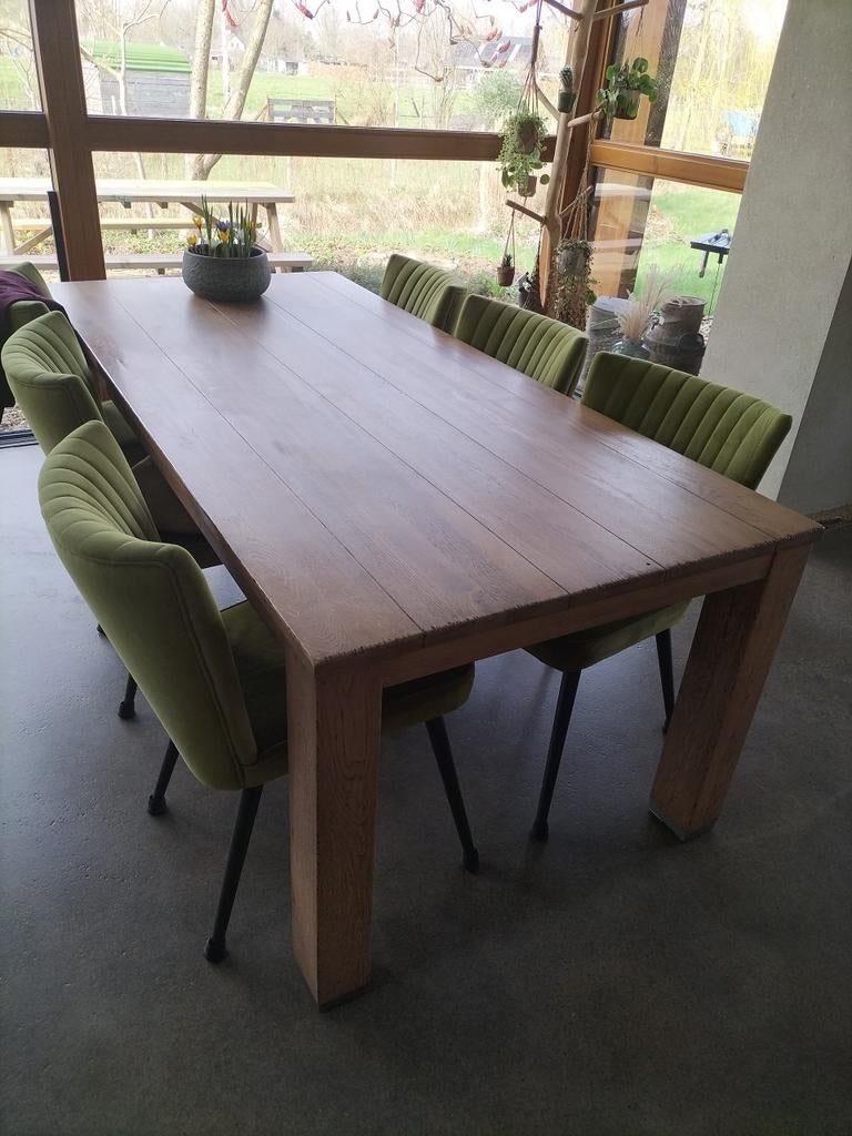Eettafel hout, Ophalen, Zo goed als nieuw, Rechthoekig, 50 tot 100 cm