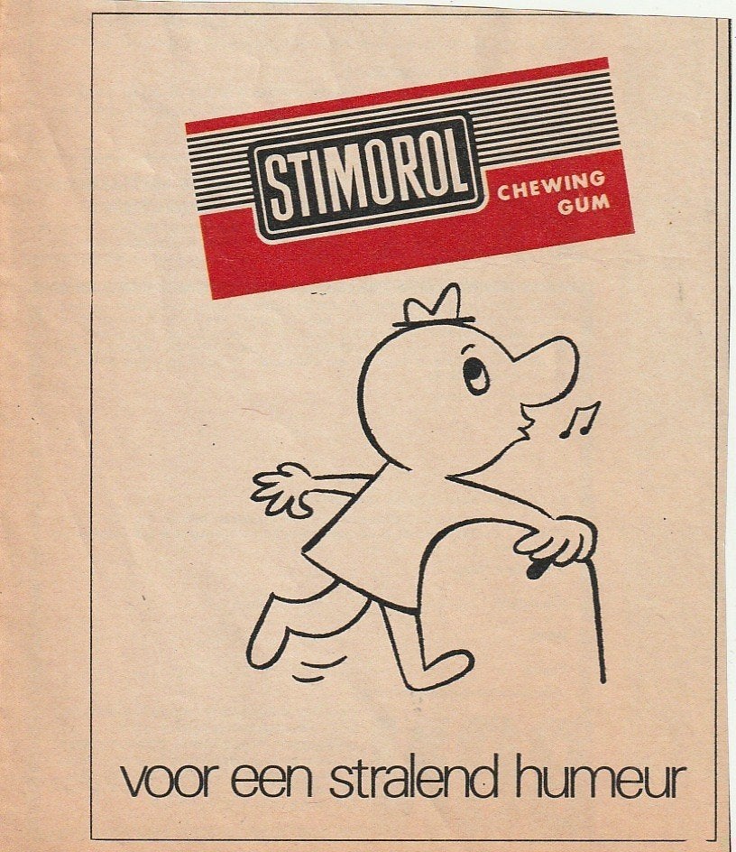 Retro reclame 1974 Stimorol kauwgum stralend humeur, Verzenden, Overige typen