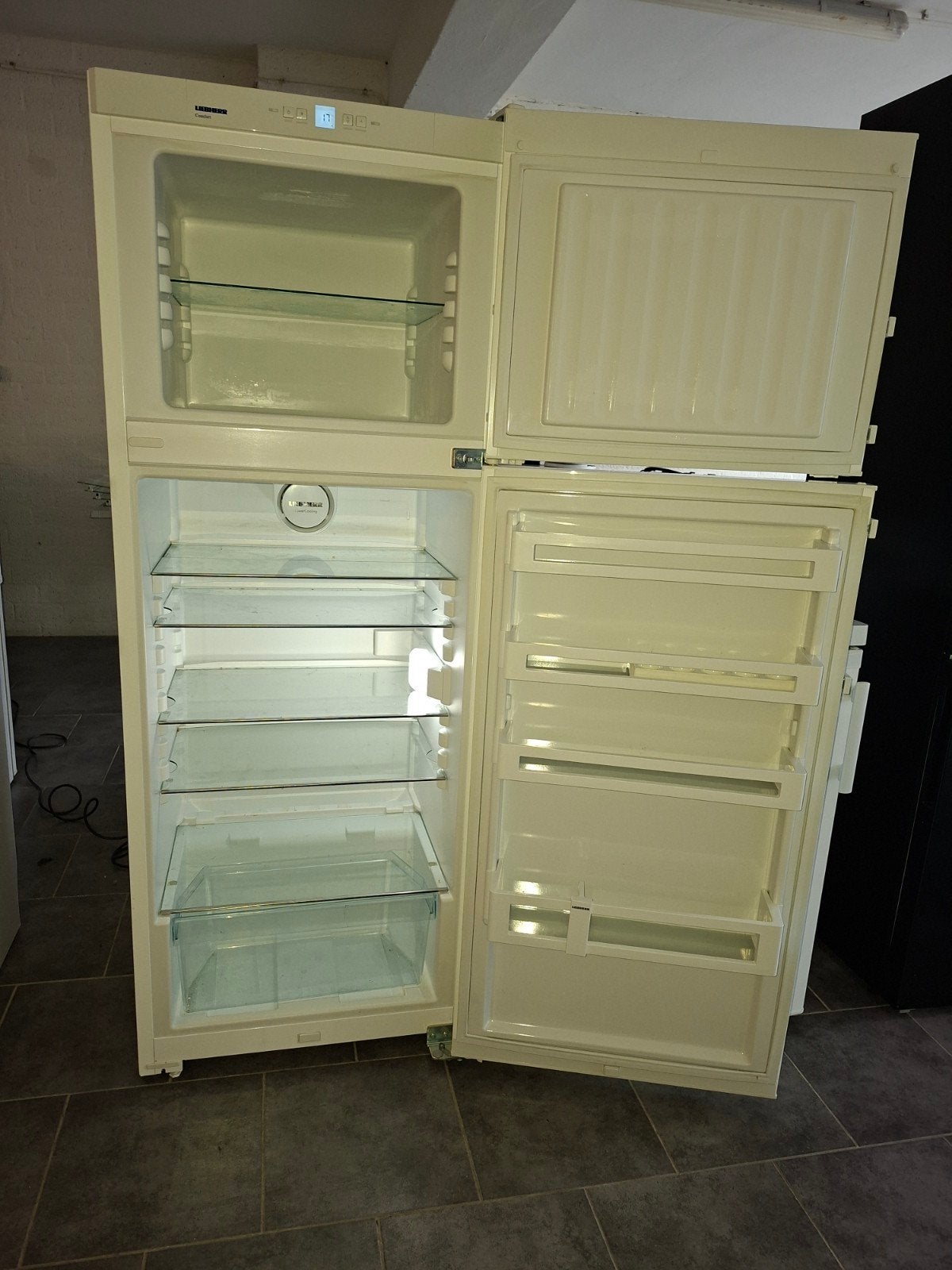 Liebherr dubbeldeurs koelkast (A++), Ophalen, Gebruikt, 200 liter of meer, 60 cm of meer