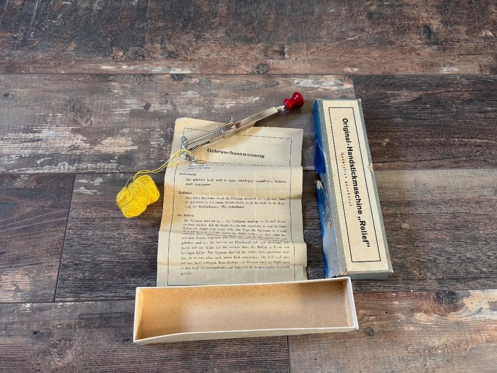 Hand Stick Machine Relief jaren '30, Ophalen of Verzenden, Gebruikt