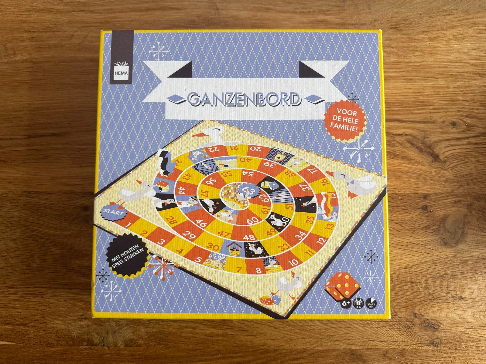 Ganzenbord spel van HEMA - Zo goed als nieuw, Drie of vier spelers, Ophalen, Zo goed als nieuw