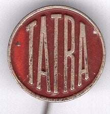TATRA rood op zilverkleurig auto speldje ( D_075), Verzamelen, Ophalen of Verzenden, Nieuw, Transport, Speldje of Pin