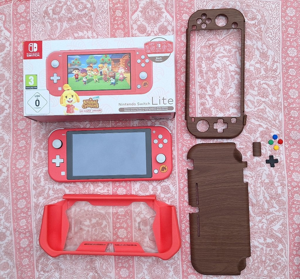 Nintendo Switch Lite Roze (Geen Animal Crossing / Oplader), Ophalen of Verzenden, Roze of Coral, Zo goed als nieuw, Met beschermhoes of tas