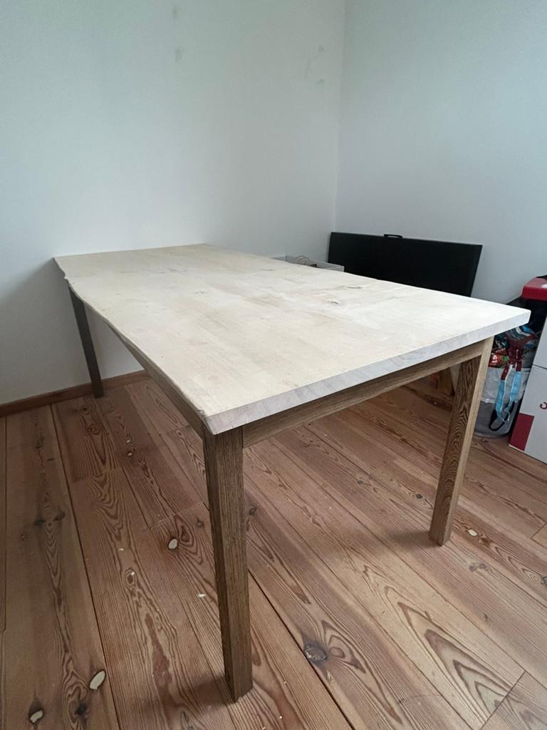 Tafel, Natuurlijk, Zo goed als nieuw, 150 tot 200 cm, Vier personen