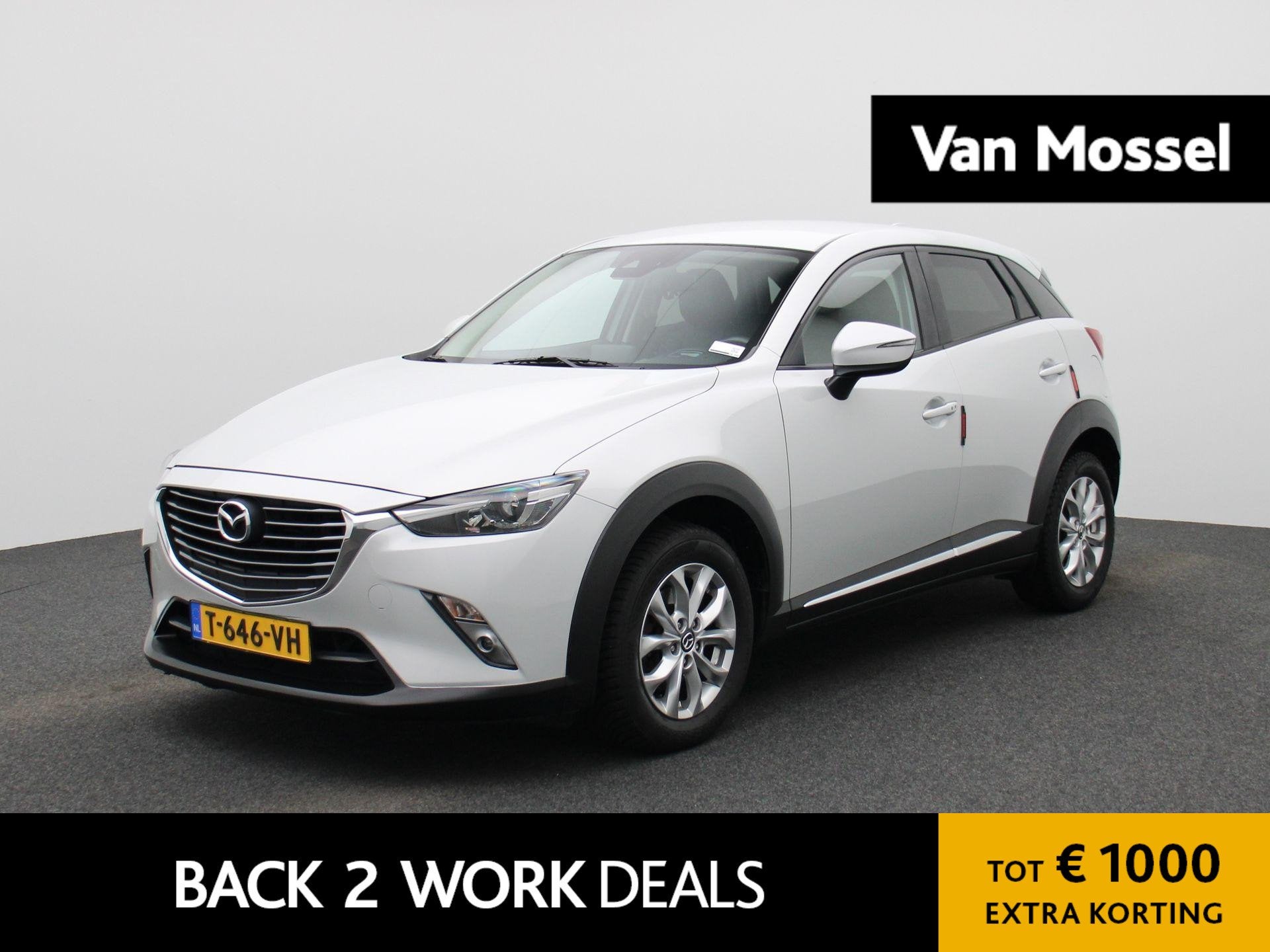 Mazda CX-3 2.0 SkyActiv-G 120 GT-M | STOELVERWARMING | CAMER, Euro 6, 4 cilinders, Leder en Stof, Wit