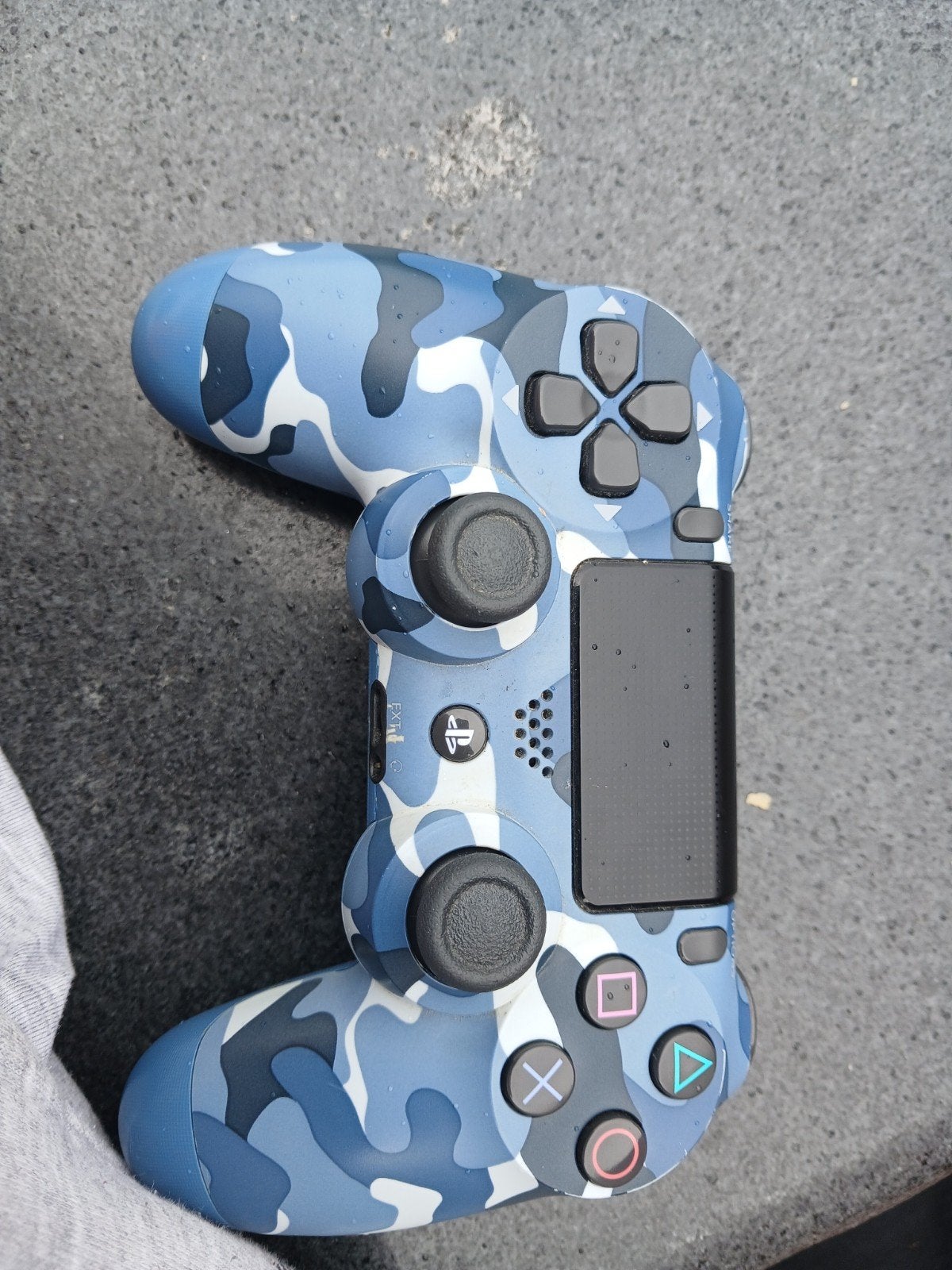 PS4 Controller - Camouflage Blauw (defect), Ophalen of Verzenden, Niet werkend, Controller, PlayStation 4
