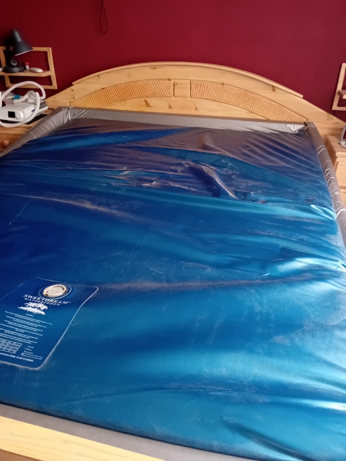 Waterbed eventueel met ombouw en 2 nachtkastjes, Ophalen of Verzenden, Tweepersoons