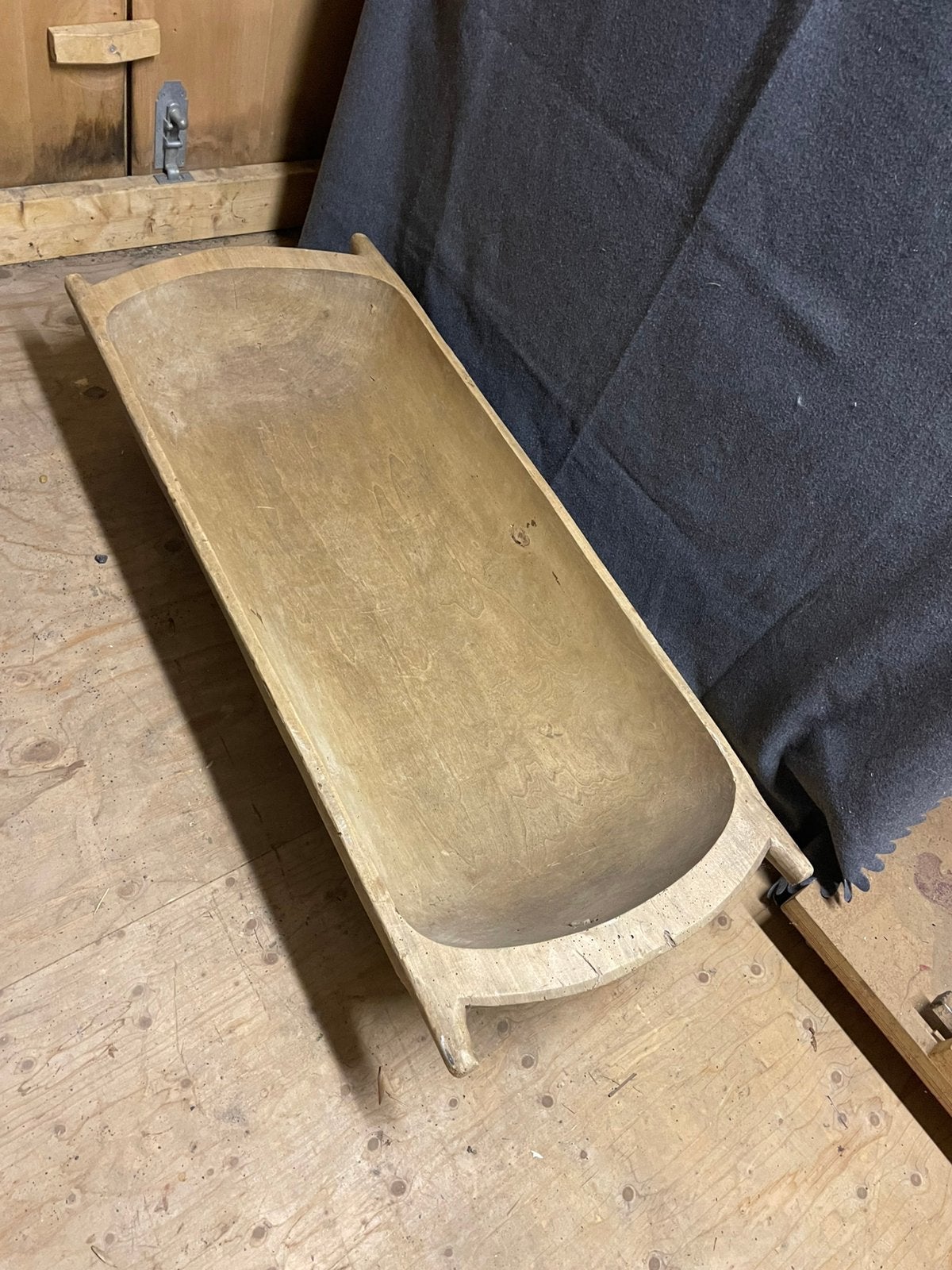 Houten trog, Ophalen, Gebruikt
