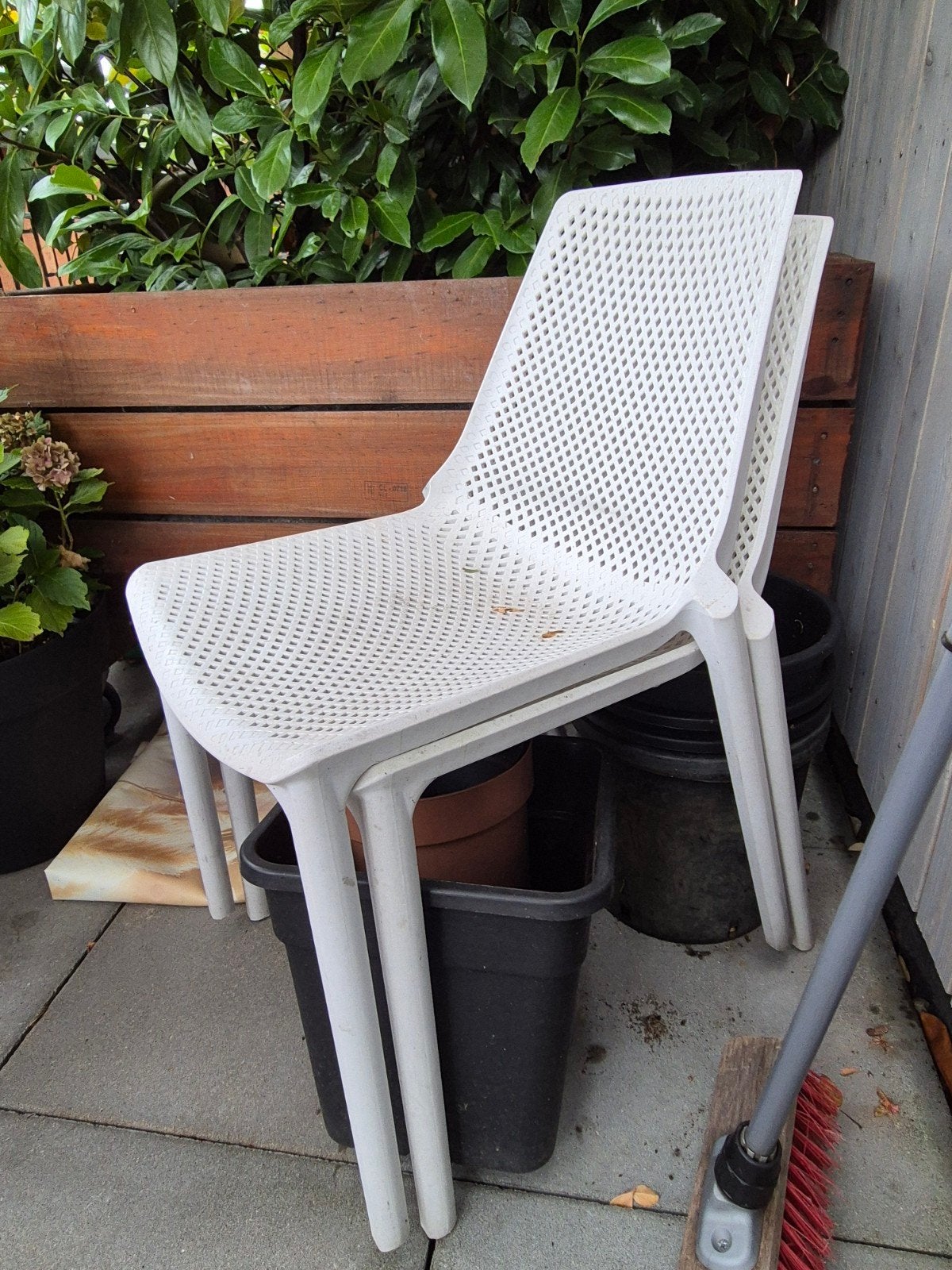 2 tuinstoelen, Tuin en Terras, Tuinstoelen, Ophalen, Kunststof