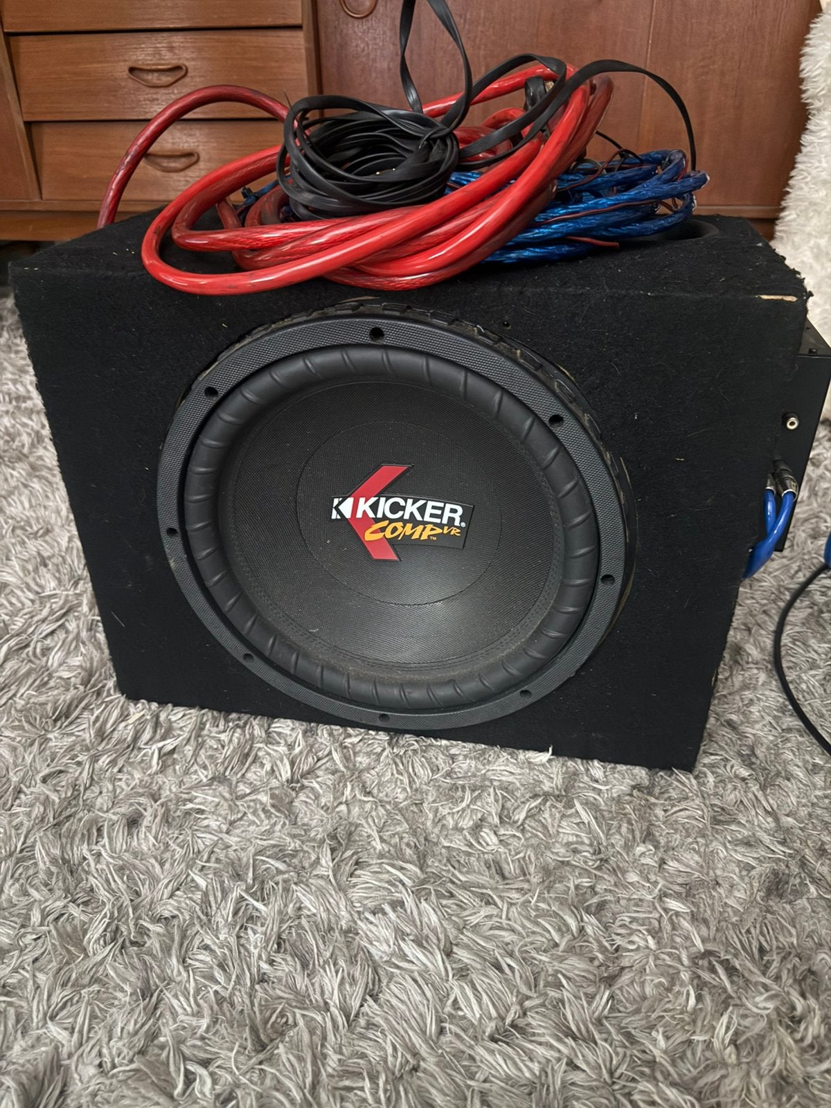 12” Subwoofer set met 2 versterkers en alle bekabeling, Ophalen, Gebruikt