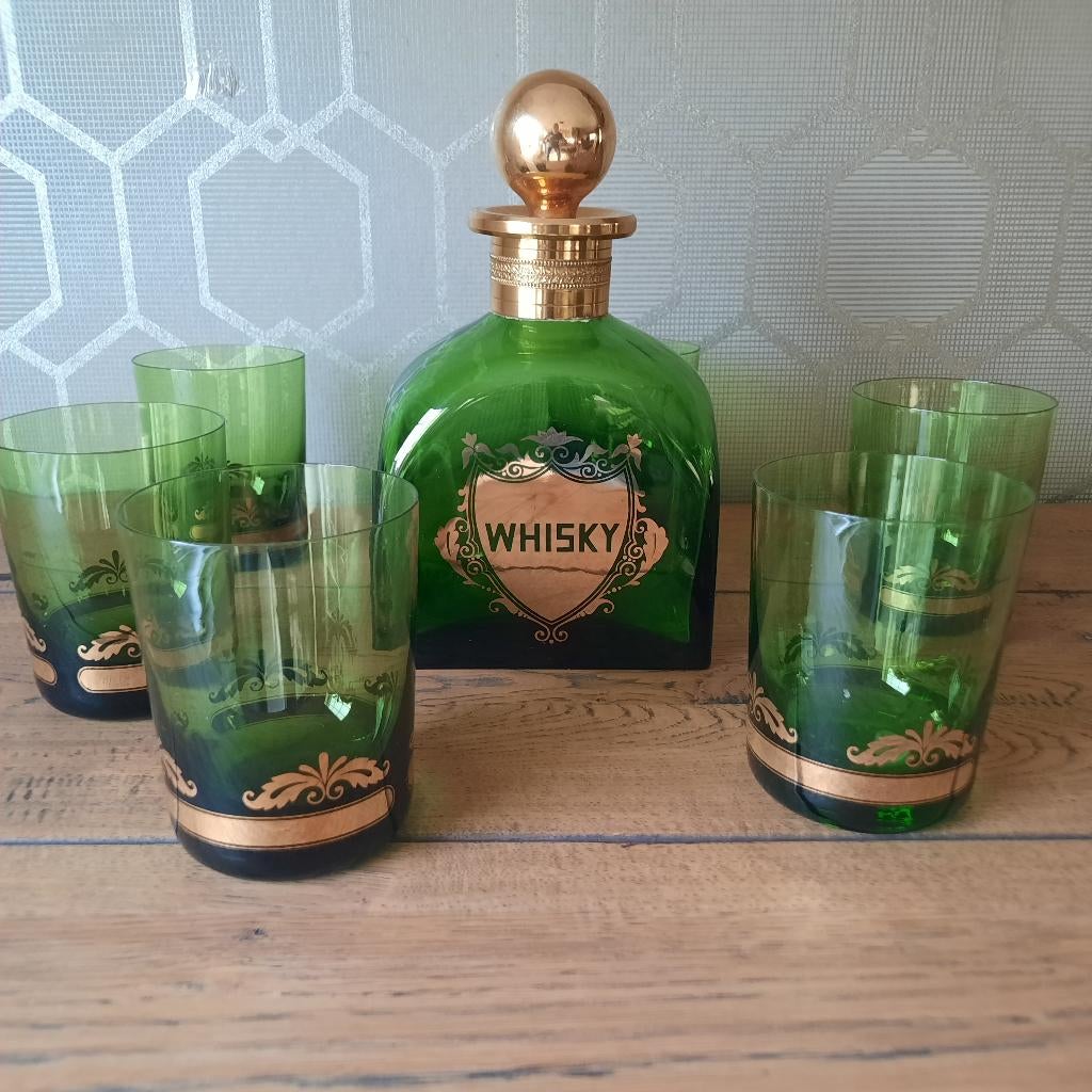 Antieke kristallen whisky karaf, Antiek en Kunst, Ophalen