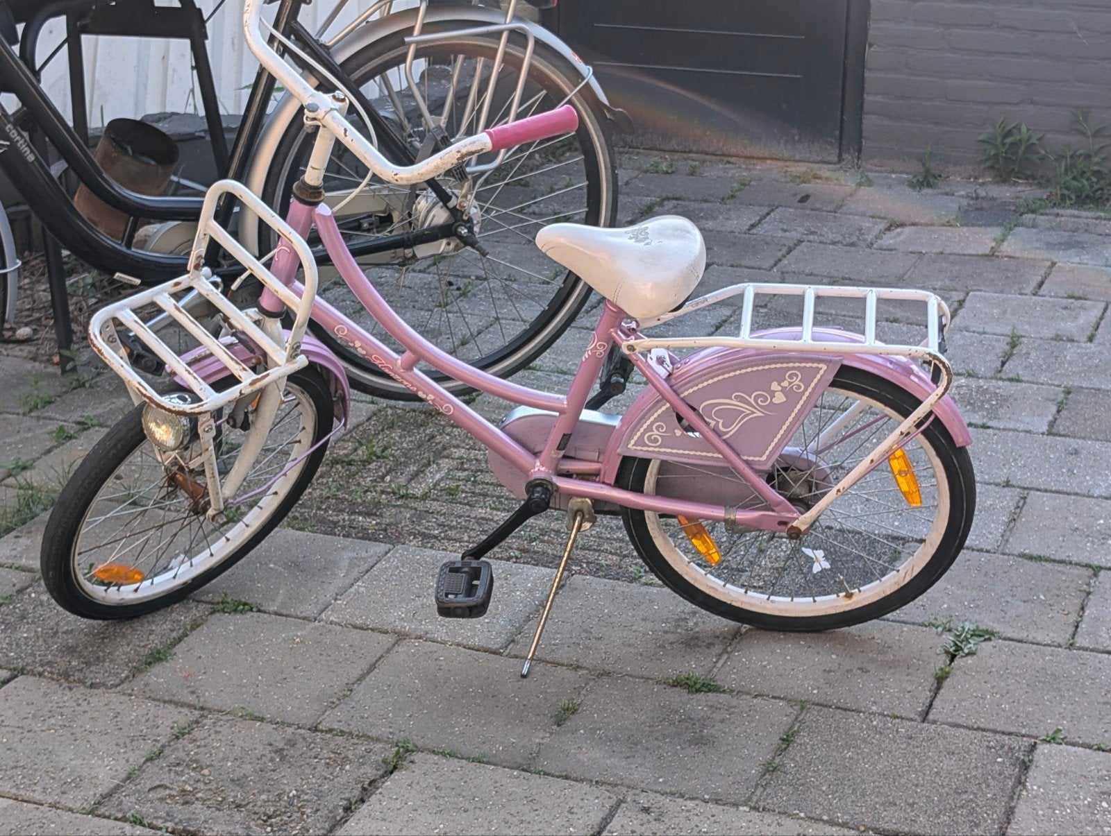 Roze kinderfiets, Ophalen, Gebruikt, Minder dan 16 inch