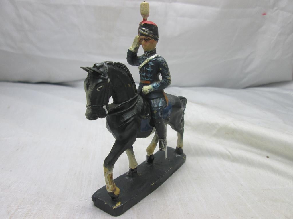 DURSO Elastolin Prins Bernhard op paard bijzonder speelgoed., Ophalen of Verzenden, Landmacht, Nederland, Embleem of Badge