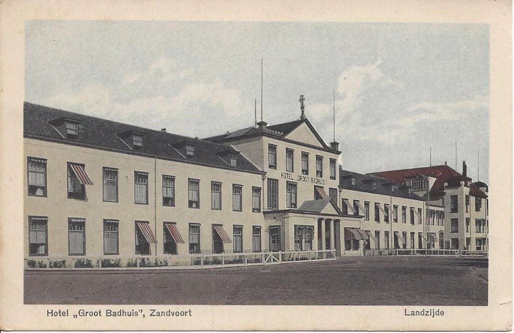 Zandvoort (N.H.) Hotel "Groot Badhuis", Landzijde, ca. 1910, Ophalen of Verzenden, Voor 1920, Ongelopen, Noord-Holland