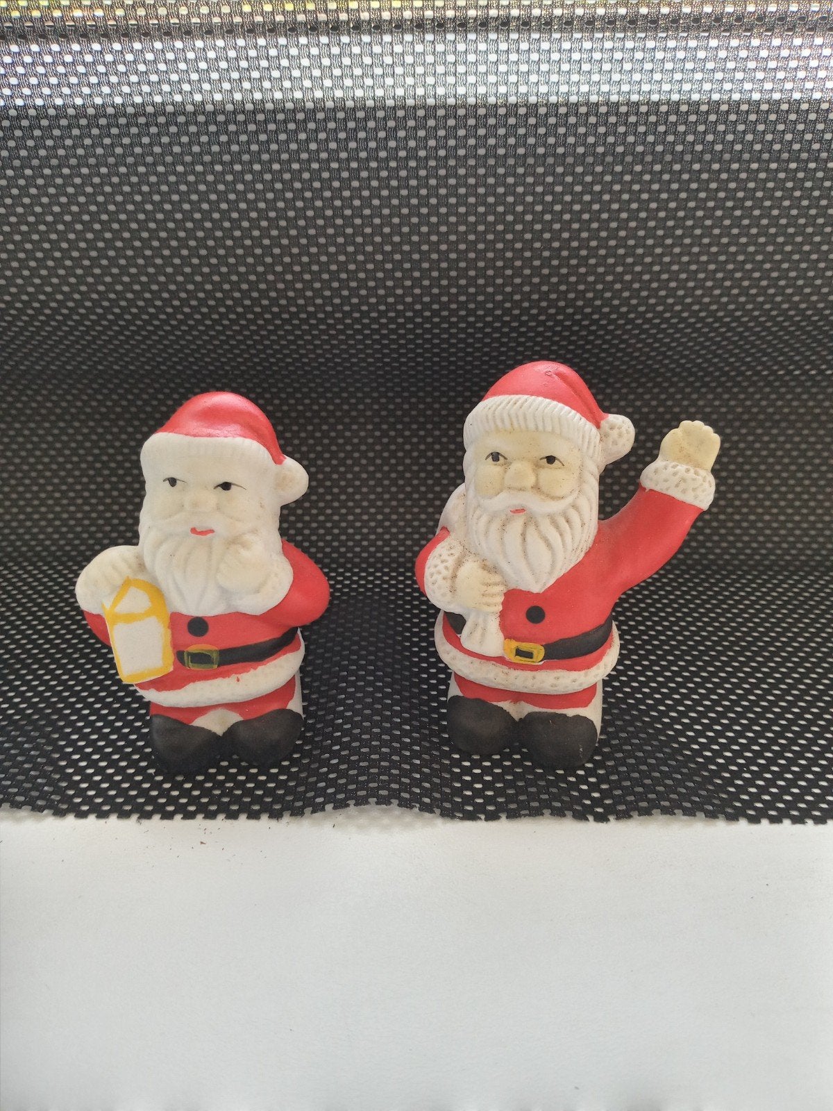 2 Vintage/retro kandelaars in kerstman vorm, Ophalen of Verzenden, Gebruikt