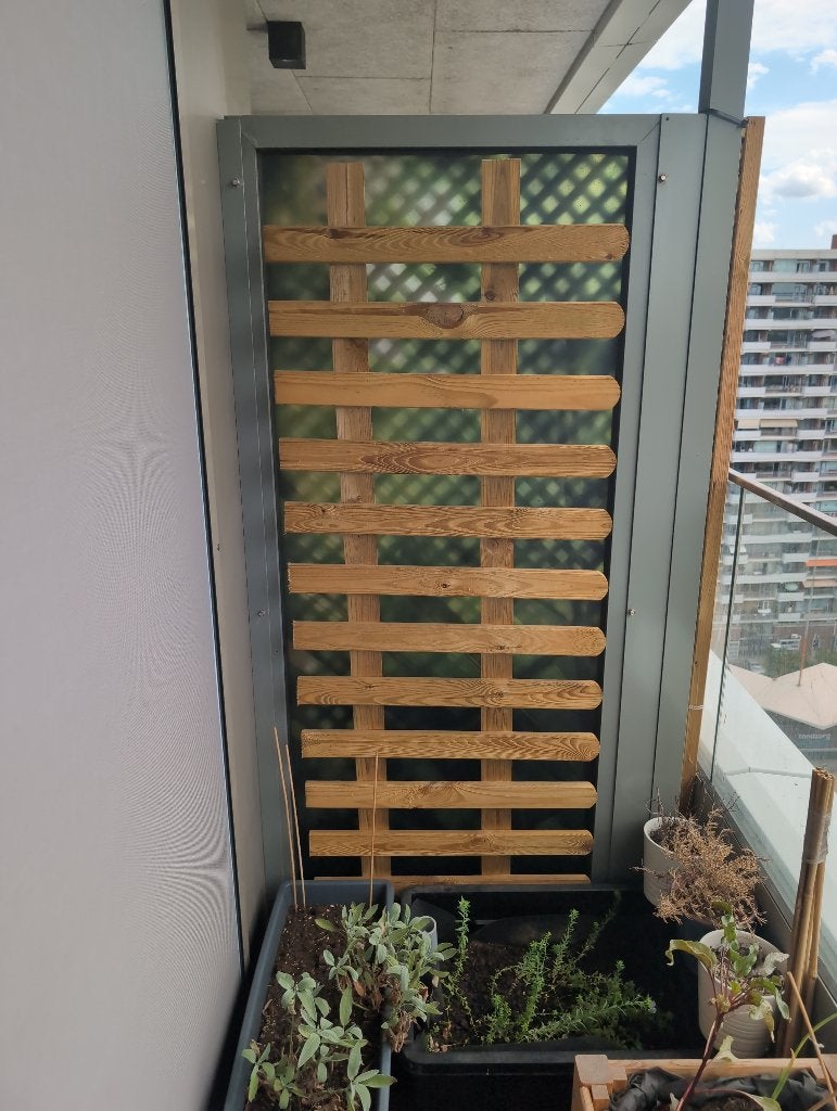 Sierhek recht, Ophalen, Gebruikt, Hout, Tuinhek