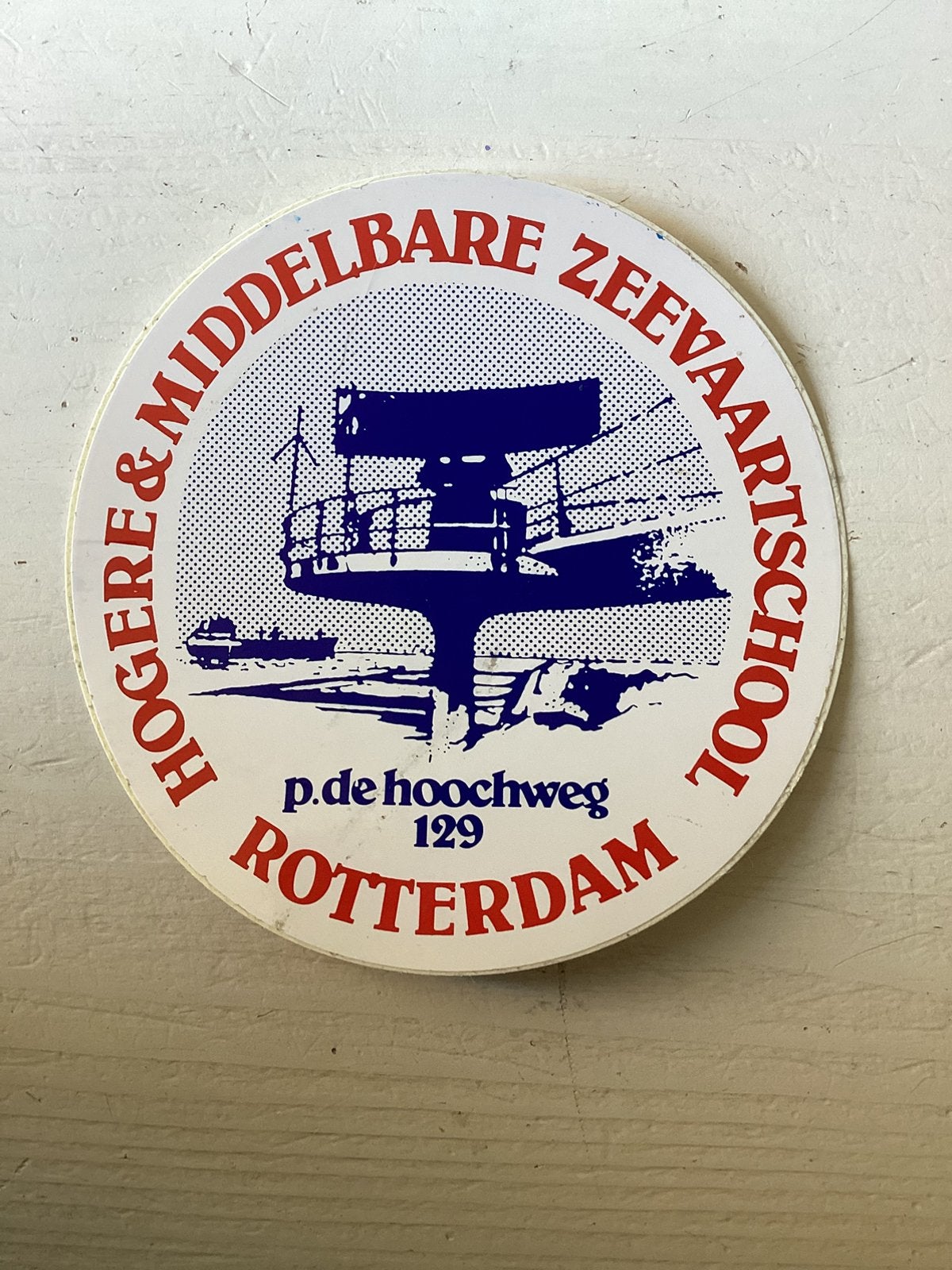Sticker Hogere & Middelbare Zeevaartschool Rotterdam, Verzamelen, Verzenden, Zo goed als nieuw