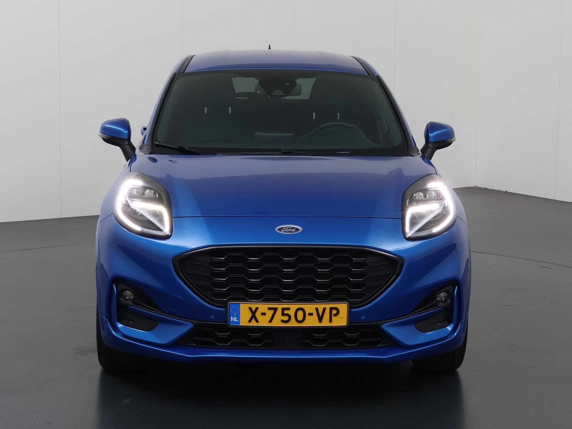 Ford Puma 1.0 EcoBoost Hybrid ST-Line X | Winterpakket | Ada, Auto's, 125 pk, Blauw, Leder en Stof, 665 kg