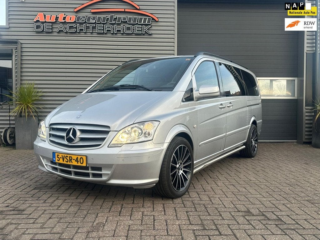 Mercedes-Benz Vito 122 CDI Lang DC Luxe Leer*Dubbele schuifd, Auto's, Euro 5, Achterwielaandrijving, Gebruikt, Zwart