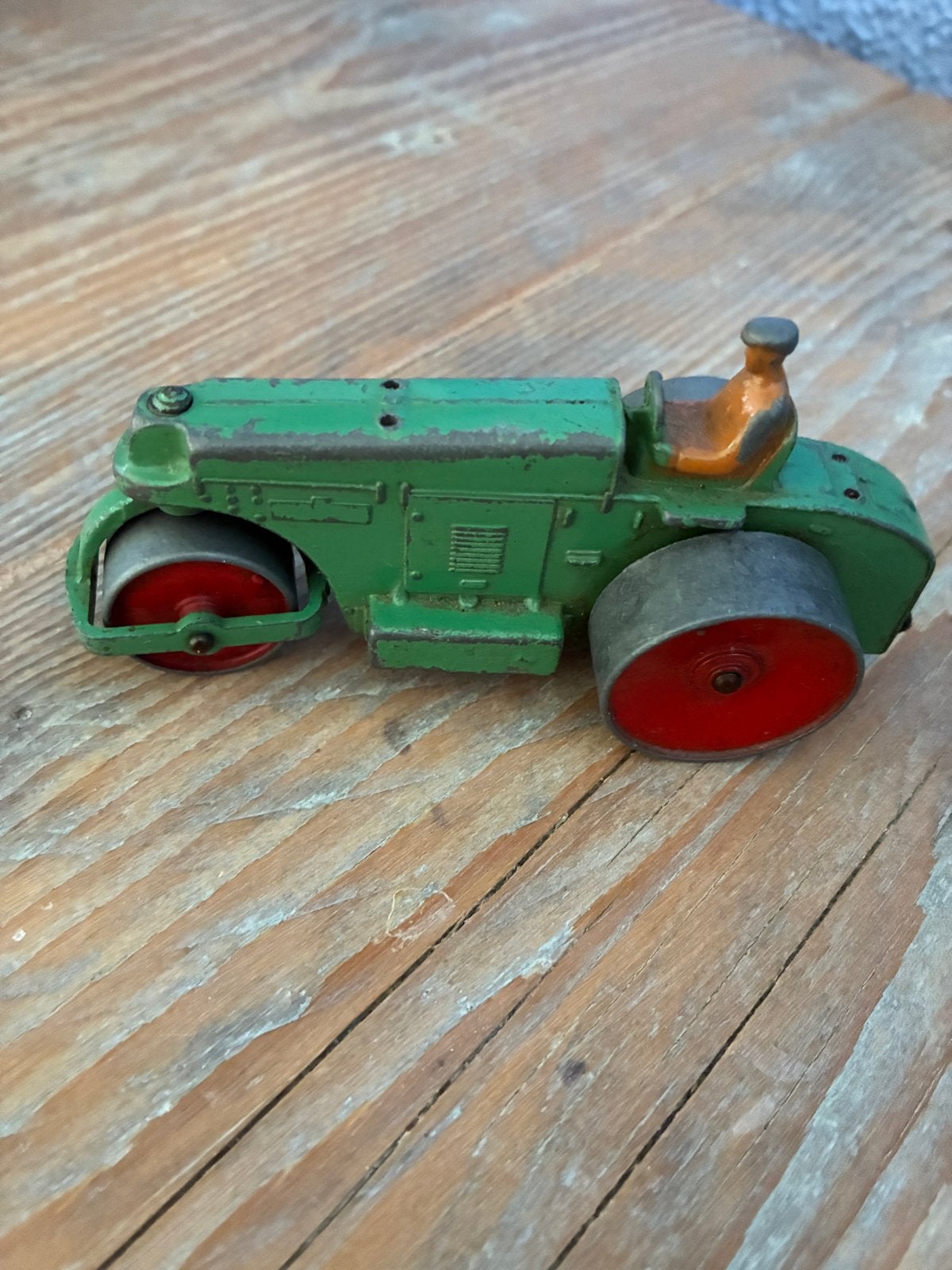 Vintage Dinky Toys  Groene Wegenwals Speelgoed - Metaal, Ophalen of Verzenden, Gebruikt