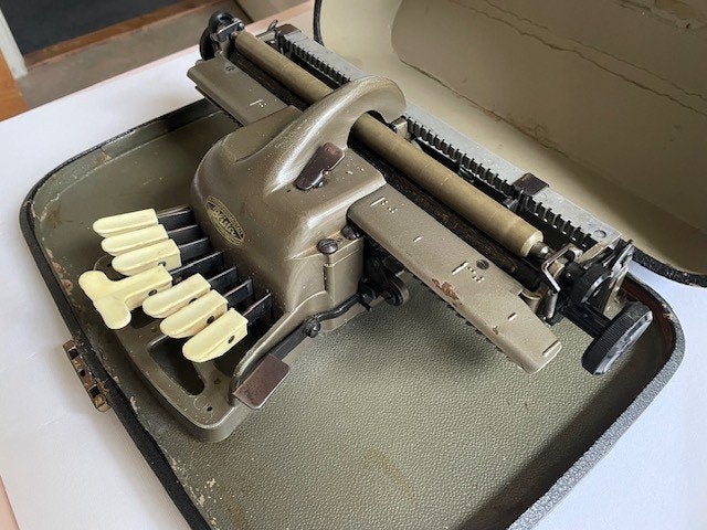 braille typmachine, Ophalen, Gebruikt