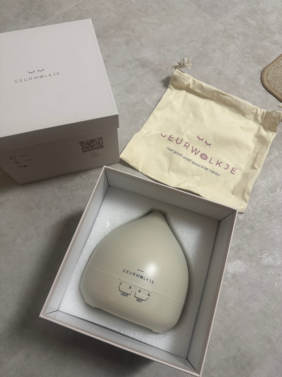 Geurwolkje aroma diffuser warm grey, Ophalen of Verzenden, Nieuw, Beige