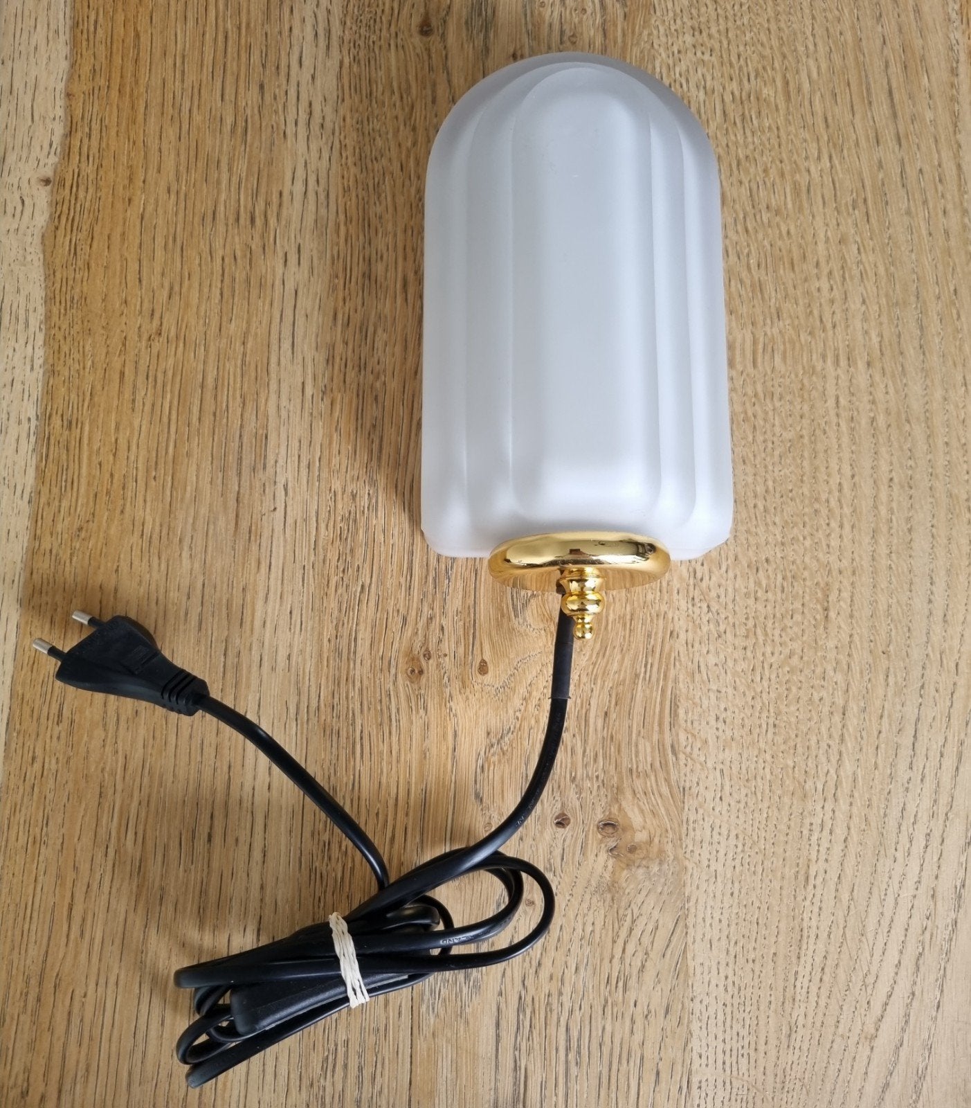 Vintage messing wandlamp Murano glas Happy Light, Ophalen of Verzenden, Zo goed als nieuw, Glas