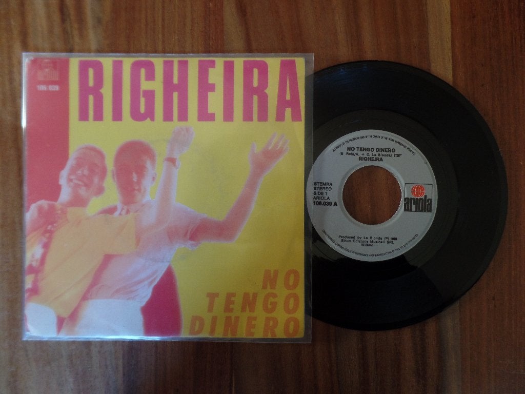 single  Righeira - No Tengo Dinero, Cd's en Dvd's, Ophalen of Verzenden, Gebruikt, 7 inch, Pop