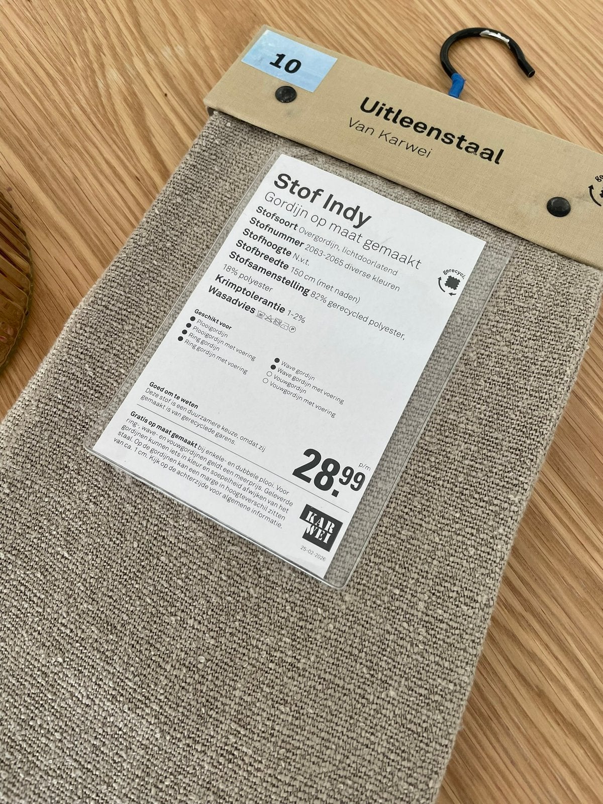 Gordijn kant en klaar, Huis en Inrichting, Ophalen, Overige materialen, Karwei, Nieuw