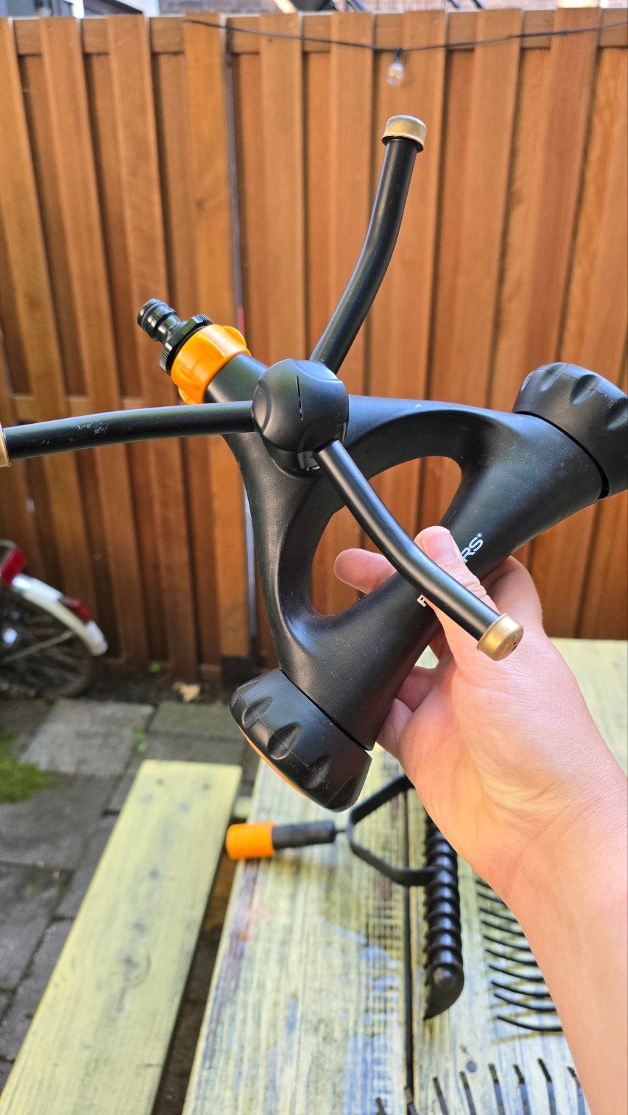Tuin gereedschap set - Hark, Cultivator, Sproeier, Gebruikt, Hark, Fiskars, Ophalen