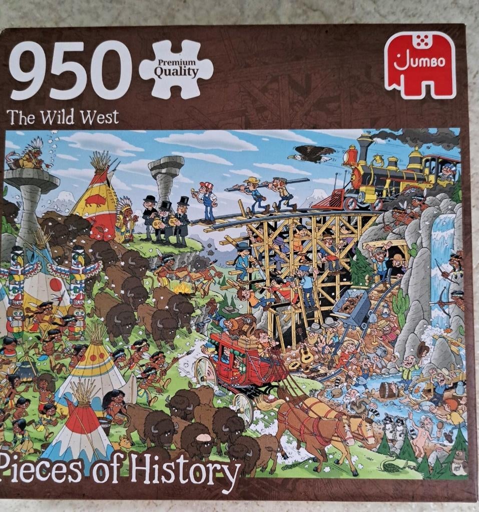 puzzel The wild West 950 stukjes Jumbo, Ophalen of Verzenden, 500 t/m 1500 stukjes, Zo goed als nieuw, Legpuzzel