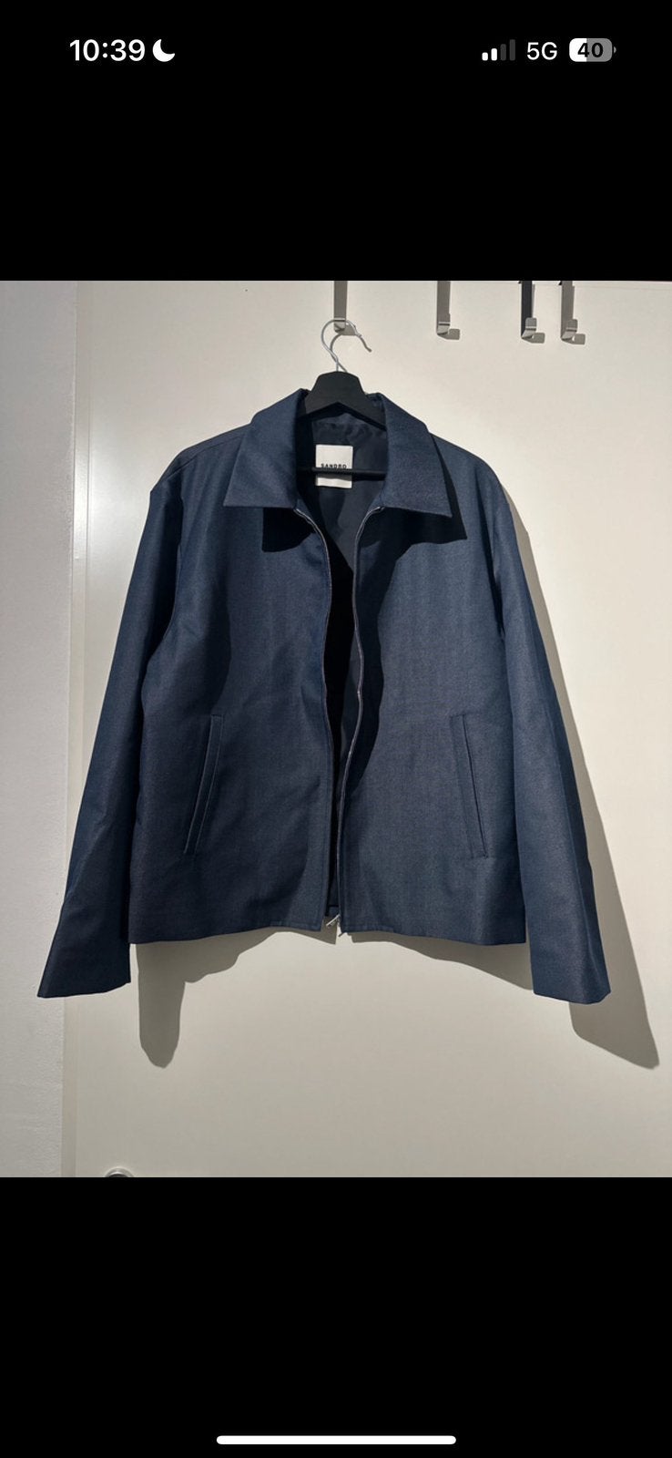 Sandro Denim Jas ( nieuw ), Maat 52/54 (L), Blauw, Nieuw, Ophalen of Verzenden